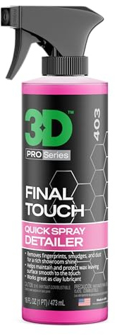 3D Final Touch Quick Detail Spray - Easy Spray On, Wipe Off Showroom Shine 16oz.