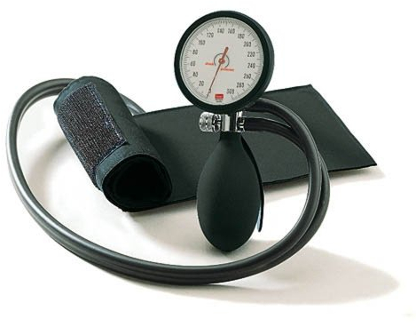 Blutdruckmessgerät boso clinicus II mit Klettenmanschette, schwarz