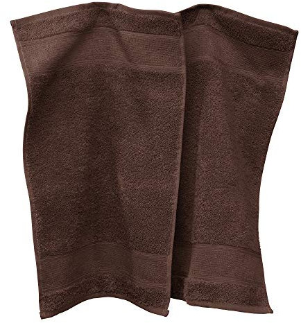 Erwin Müller Gästetuch Karlsruhe 2er- Pack 100% Baumwolle Dunkelbraun Größe 30x50 cm - extrem saugstark, leicht, flauschig weich, hautschmeichelnd (weitere Farben)