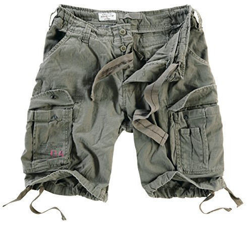 Surplus Raw Vintage Airborne Vintage Herren Cargo Shorts, Oliv, XXL