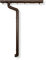 Dachrinnen Set Braun | Flachdach Pultdach (1-Seiten) bis 250cm | Halbrundrinne 65mm Kunststoff Fallrohr DN60 | Regenrinnen Komplettset