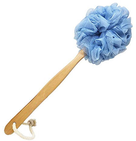 RASDDER Luffa con manico, Luffa su un bastone, Spugna doccia con manico, Spazzola da bagno, Spazzola da doccia per corpo, Scrubber per la schiena per doccia, PE Soft Mesh Luffa per uomini e donne