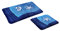GOODWAY 2 Teiliges Badematten Set, Badteppich, Badvorleger Sealife, blau │Mikrofaser super weich, rutschhemmend, waschmaschinenfest