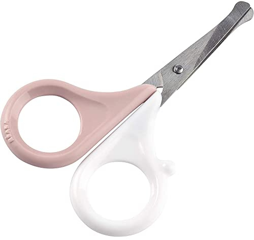 BÉABA, Nagelschere für Babys und Kinder, Nagel-Pflege und Maniküre, Abgerundete Enden - Rosa