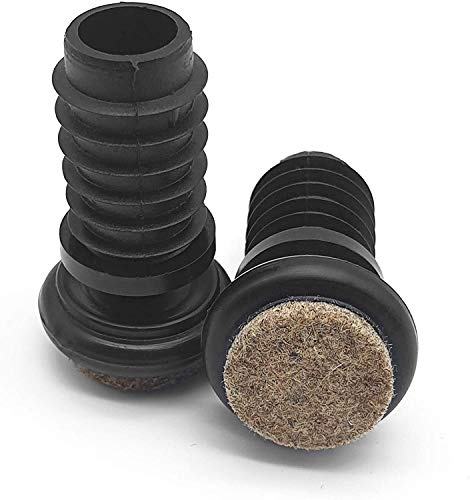 Enkotrade Ledglidskenor med lameller, set om 12 för rör Ø 10–10,5 mm, vinkelglidare, filt, möbelglidare, filtglidare, golvskydd, golvskydd
