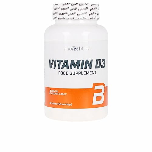 BioTechUSA Vitamin D3 en comprimés | 2000 IU | pour des os solides, l'immunité et la fonction musculaire | Supplément facile à prendre | 60 comprimés