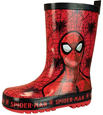 Marvel Botas Impermeables para Niños Spiderman Rojo 33