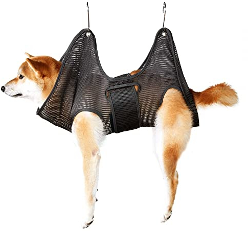 DONGKER Hundepflege Hängematte, Haustier Hund Fellpflege Hängematte Geschirr für Katzen & Hunde, Atmungsaktive Hängegeschirr für Nageltrimmen, Fellpflege