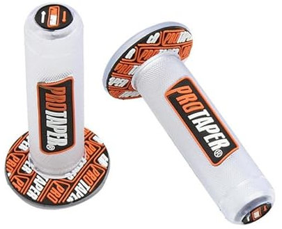 NICOLIE Motorradgriffe Motocross Grip Lenker Dirt Pit Bike 7/8 Lenker Gummigriffe - Durchscheinendes Orange - 22mm