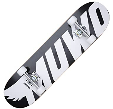 MUWO Street Skateboard 31 x 8 Zoll - Komplettboard für Einsteiger aus stabilem Holz und Aluminium, geeignet für Kinder, Teenager und Erwachsene mit verschiedenen Motive (Big Basic)