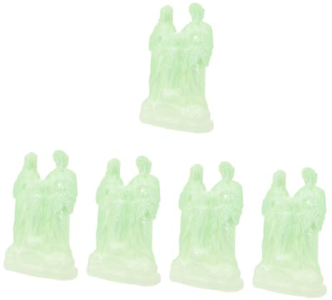 Cabilock 5pcs Willow Tree Figurines Holy Family Statue Nativity Jesus Mary Religious Decor