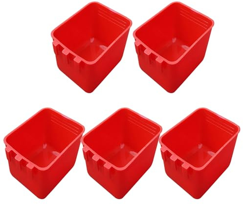 Shuade Paquete de 5 comederos para pájaros, tazas de comida para aves de corral y pájaros, suministros para mascotas, equipo de alimentación de pollo, tazas de comida para pájaros para jaula