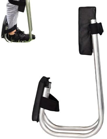 Knäpall för trädgården – justerbar bänk i svart stål, vikbar bärbar | knästol, mjuk, vadderad trädgårdsmästare, robust stöd | ergonomisk, bekväm knäbänk för ryggen S