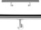 Handlaufset Wandhalter Handlauf 120cm Halter Treppe Haltegriff Edelstahl V2A