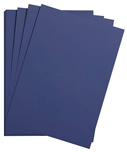 Clairefontaine 975257C Packung mit 25 Bastelkartons Maya, 185g, DIN A4, 21 x 29,7cm, 1 Pack, nachtblau