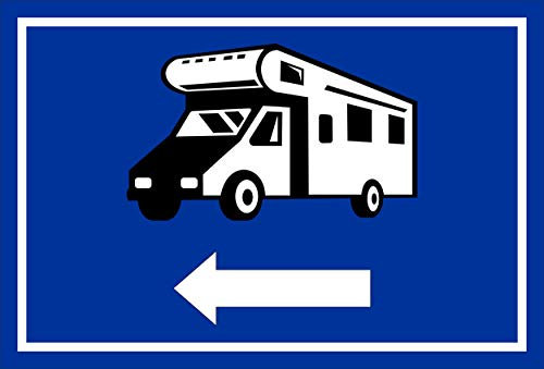 Melis Plaque de décoration pour Camping-Car Motif flèche Gauche