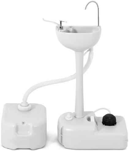YITAMOTOR Portable Sink 17L Camping Hand Washing Station with 24L Sewage Tank, Wheels, Soap Dispenser, Towel Holder, for Garden, Gather, Worksite, Outdoor, Travel, Boat
