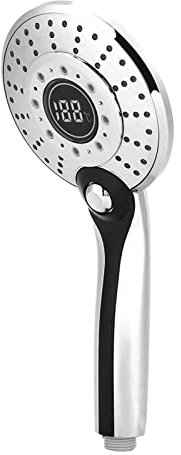 WPKD BLUEIY Pommeau de douche LED, 3 couleurs changeantes, contrôle de la température LED, affichage numérique, économie d'eau, 3 modes de pulvérisation, pommeau de douche à main pour salle de bain