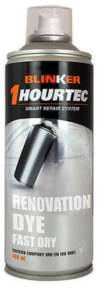 Blinker - Pintura Spray para Textiles - Tinte Colorante Restaura y Revitaliza Alfombrillas Tapizado Textil Moquetas - Adhesión Duradera Secado Rápido - Color Negro - 400ml