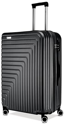R RONCATO Trolley FIBRA, espandibile (NERO, L)