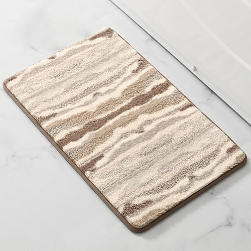 Saugfähige Badematte aus Plüsch Dicker Memory-Schaum verschleißfest, saugfähig rutschfest geeignet für Badezimmer Küche Türrahmen