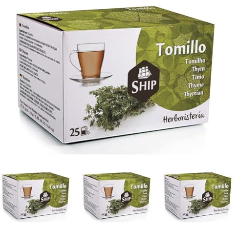 SHIP TOMILLO infusion 25bolsitas, 04 kilograms, 37.5 gramo, 1 (Paquete de 4)