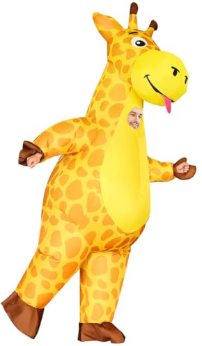 GOOSH Costume gonflable de girafe pour adulte, combinaison d'animal pour Halloween, tissu respirant, léger et flexible pour cosplay, défilés