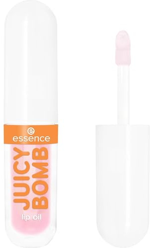 essence JUICY BOMB PARTY lip oil, Lipgloss, Nr. 01, Transparent, pflegend, mit Ölen, natürlich, glänzend, vegan, ohne Parabene, ohne Mikroplastikpartikel, Nanopartikel frei, 1er Pack (2.4ml)