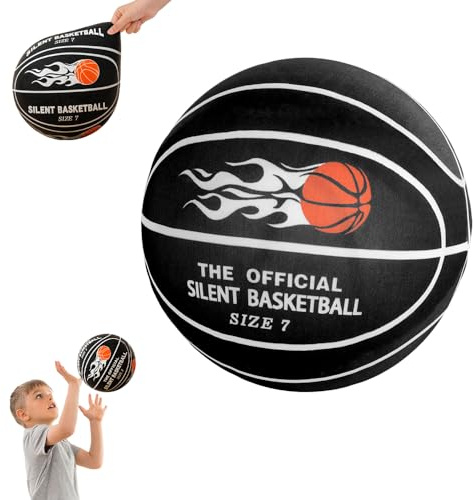 XUXLEKK Silent Pallacanestro, 24 CM Palla Da Basket Silenziosa, Pallacanestro Silenziosa Taglia 7, Basket Silenzioso Pallone, Pallone Schiuma Allenamento In Schiuma Pallone Da Basket A Basso Rumore