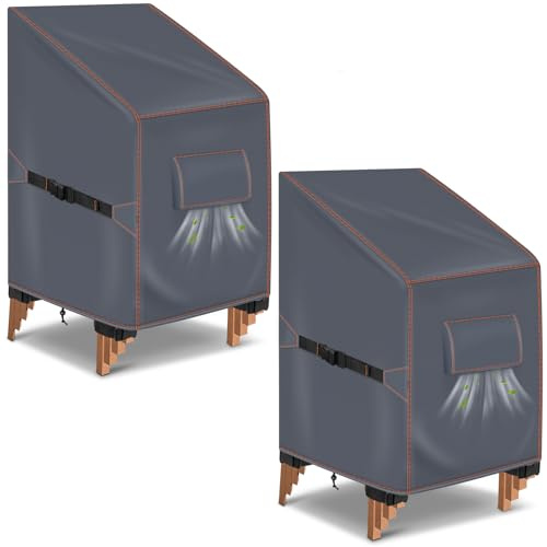 Copertura Sedie 2 Pezzi Esterno Impermeabile Antivento Oxford 420D - 70x90x80/120cm