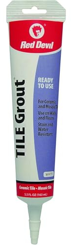 Red Devil Indoor and Outdoor White Tile Grout 5.5 oz