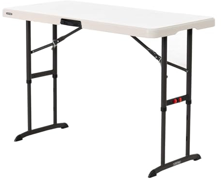 Lifetime 80387 Klapptisch, 1,22 m, verstellbar, Mandel