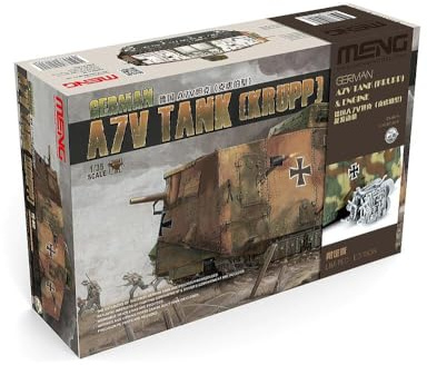 MNGTS017S 1:35 Meng German A7V Tank (Krupp) & Engine LIMITED EDITION [MODEL BUILDING KIT] by Meng
