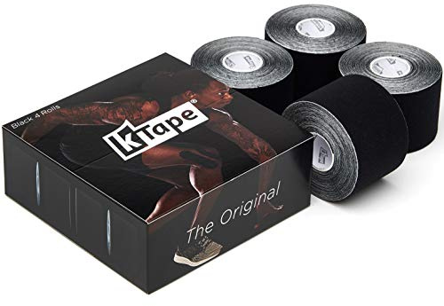 K-Tape® svart låda med 4 (4 rullar, à 5 cm x 5 m)
