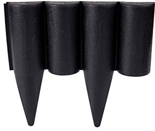GARDENIX 2,5m Bordure de Jardin Rebord de Jardin Palisade pelouse Parterre Aspect Bois Noir