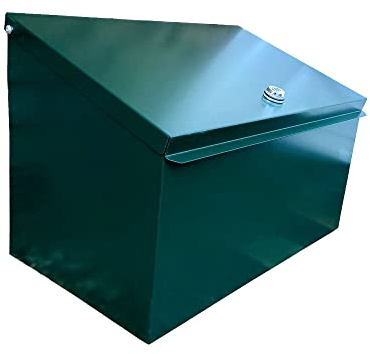 Indoor Outdoors Lockable Metal Parcel Delivery Box - Waterproof and Smart Lock Secure Container, Courier Package, Postbox, Waterproof Storage Box, Drop Box Deliveries - With Lock