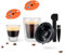 i Cafilas Wiederverwendbare Kaffeekapsel Kaffeefilter für Tassimo Bosch,Nachfüllbare Kaffeekapsel Kompatibel mit Tassimo Bosch, 1 Kaffeekapsel (180ml) + 1 Disc Lid Filter (60ml), Orange