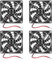 AITRIP 4PACK 80mm Fan 80x15mm 12V Computer Fan 8CM PC Fan DC 12V Case Fan 2800 RPM Axial Cooling Fan for Cooling PC Computer Case CPU
