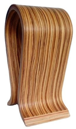Soporte para Auriculares de Madera, Soporte Universal para Auriculares, Soporte para Auriculares, Antideslizante, Base Universal, Madera de Nogal, para el Hogar, la Oficina (Estampado Cebra)