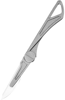 TITANER Klappmesser Taschenmesser, Klappbares Allzweckmesser auswechselbarer Klinge, kompatibel mit Klinge Nr. 24