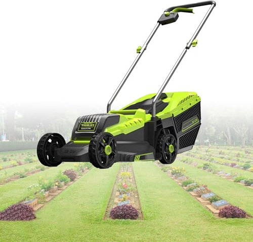 Cortacésped Eléctrico Inalámbrico De 1600 W, Autopropulsado, con Batería Y Dos Baterías De Litio De 20 V Y 4 Ah. Ajuste De Altura De Corte De 33 Cm.