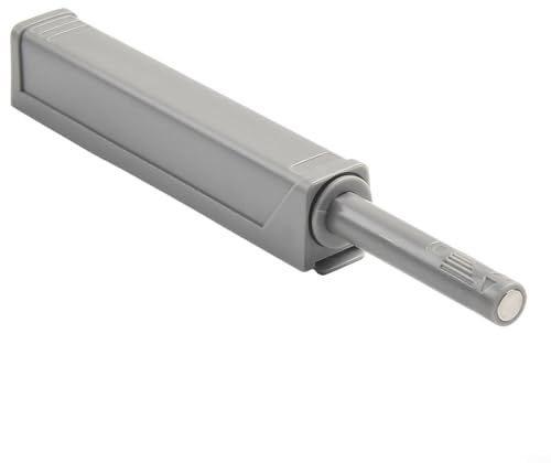 Cierre magnético para puerta de armario, sistema de émbolo con resorte para cajón de cocina, armario, aparador, gabinete de medicina (gris)