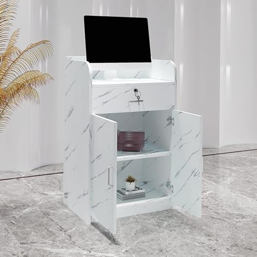 Receptionsbänk för reception, kassa, stormarknad, skönhetssalong och klädbutik - mångsidigt kommersiellt bänkbord för kontor och detaljhandel