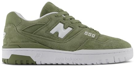 New Balance 550 Mens Sneakers, Dark Olivine/White, 12.5 UK