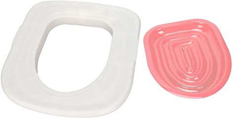 HWGING Kit D'entraînement aux Toilettes pour Chats, Siège de Pot avec Conception à Fente, Universel, Réutilisable, Entraîneur de Toilettes pour Chats pour L'entraînement (Plateau Blanc,