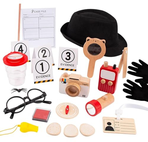Zambuph Déguisement de détective pour enfants : l'aventure les attend avec des accessoires incroyables et un kit STEM ! Idéal pour le camping, la randonnée et les activités de plein air. Hauts inclus.