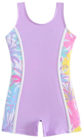 KieTeiiK Costume da bagno per bambine 1 pezzo costume da bagno tankini senza maniche costume da bagno per ragazza sport acquatici spiaggia vacanze comodo ragazze costumi da bagno