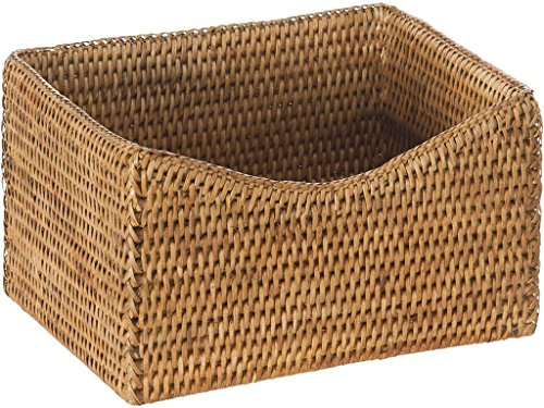 Kouboo Shelf Basket La Jolla-Cesta organizadora y Estante de ratán, Color marrón Miel, Mimbre, 24.765000000000001 x 20.32 x 13.97 cm