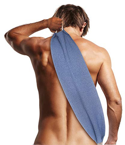 Evridwear Exfoliating Back Scrubber with Handles Two Sides for Body Shower Deep Cleans Skin Massages Invigorating Blood Circulation Men Women One Size (Back Scrubber)