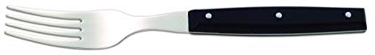 Arcos Posate - Forchetta Tavola - Acciaio Inox 18/10 - Dimensione 195 mm - Manico di Nylon Colore Nero